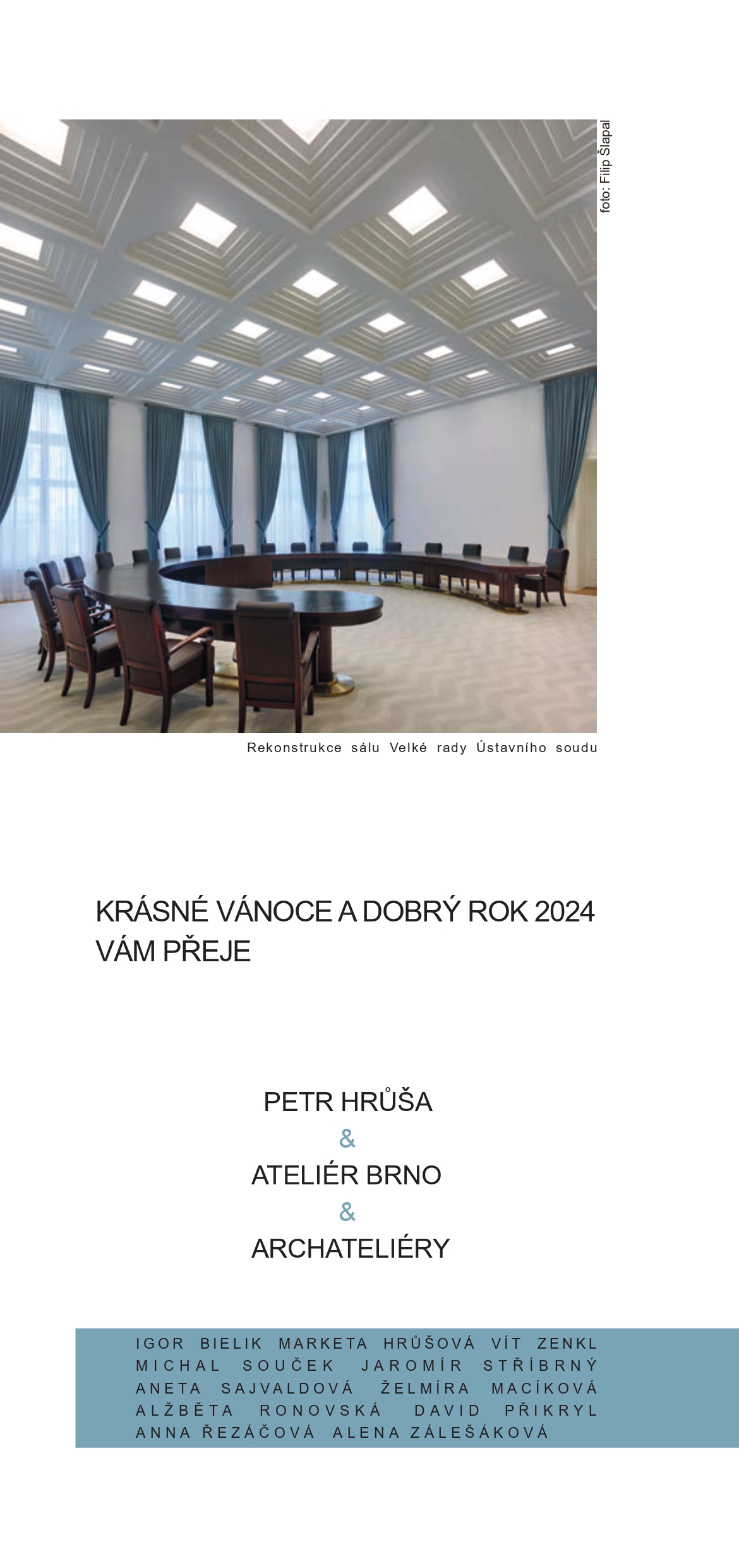 Vážení přátelé, přejeme vám krásné prožití vánočních svátků a&nbsp;jen vše nejlepší v&nbsp;novém roce 2024